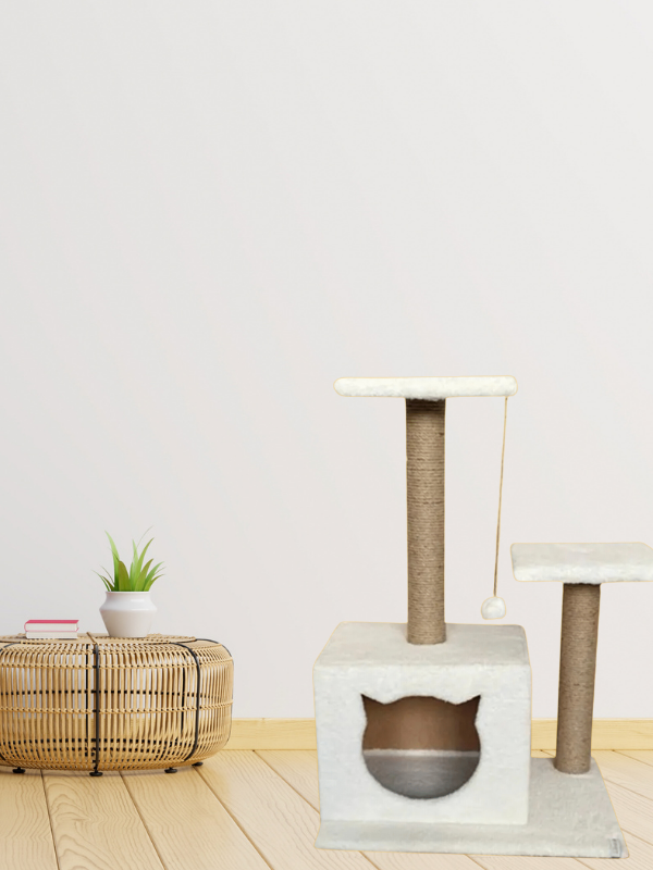 CatMozz Miami Yuvalı Kedi Tırmalama Oyuncağı ve Evi