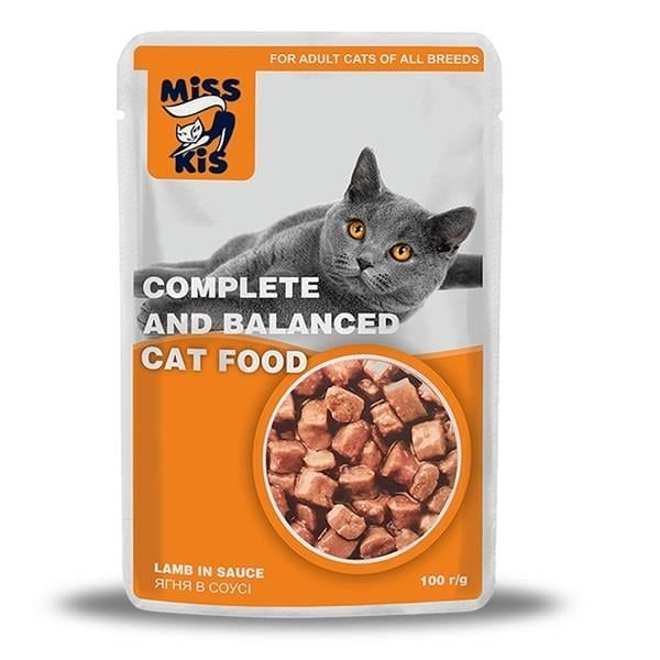 CatMozz Miss Kis Premium Pouch Kuzulu  Yetişkin Kedi Konservesi 100 gr