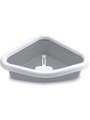 Stefanplast Sprint Corner Kedi Tuvaleti 56x40x14 cm Gri
