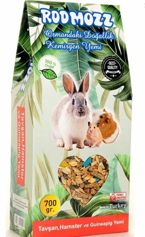 RodMozz Premium Vitaminli Kemirgen Hamster Guineapig Tavşan Yemi 700 Gr