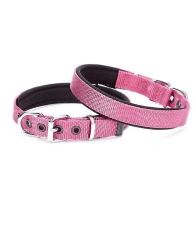 Doggie Konforlu Dokumadan El Yapımı Köpek Boyun Tasması 1,5x20-25cm -Pembe