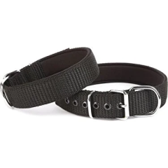 Doggie Konforlu Dokumadan El Yapımı Köpek Boyun Tasması 1,5x20-25cm -Siyah