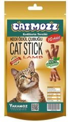 CatMozz Stick Kuzu Etli & Kedi Otlu Kediler için Ödül Çubuğu 10'lu Paket
