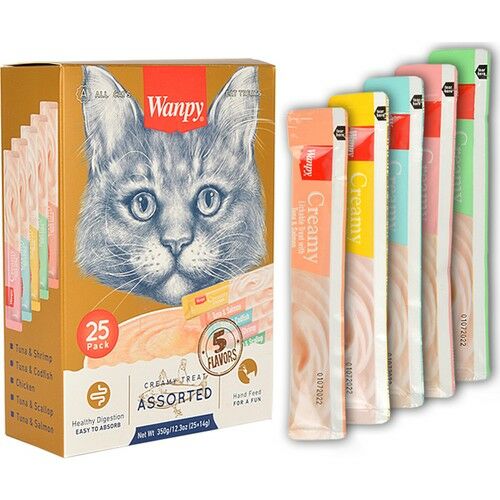 Wanpy Sıvı Kedi Ödülü Karışık Paket 25 Adet X 14 Gr