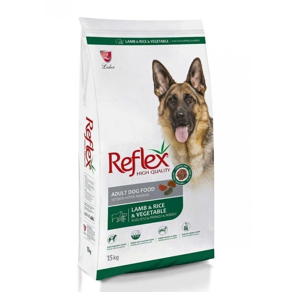 Reflex Kuzulu Pirinçli Sebzeli Yetişkin Köpek Maması 15 kg