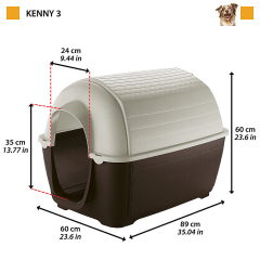 Ferplast Kenny 03 Köpek Kulübeleri 60 x 89 x 60 Cm