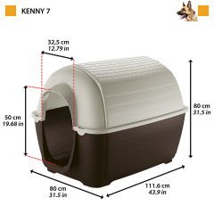 Ferplast Kenny 07 Köpek Kulübeleri 80 x 112 x 80 Cm