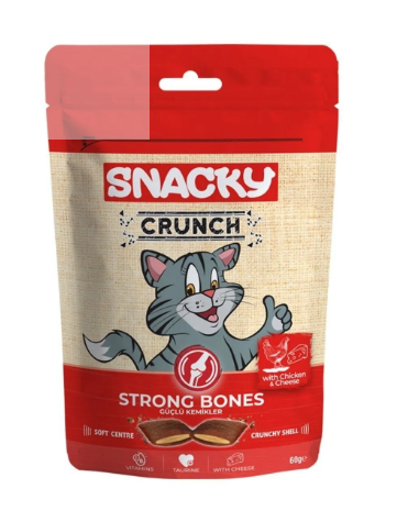 Snacky Kedi Crunch Ödül Strong Tavuk-peynir