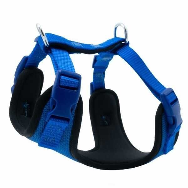 Doggie Havalı Dokumadan El Yapımı Köpek Mavi Göğüs Tasması 1,5x35-45 cm