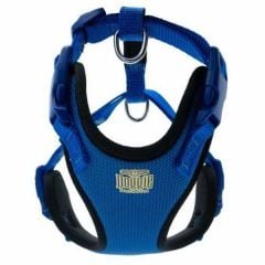 Doggie Havalı Dokumadan El Yapımı Köpek Mavi Göğüs Tasması 1,5x35-45 cm