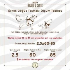 Doggie Havalı Dokumadan El Yapımı Köpek Mavi Göğüs Tasması 1,5x35-45 cm