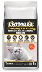 CatMozz Aktif Karbonlu Bentonit İnce Taneli Topaklanan Kedi Kumu 5 Lt