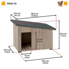 Ferplast Argo 50 Ahşap Köpek Kulübesi
