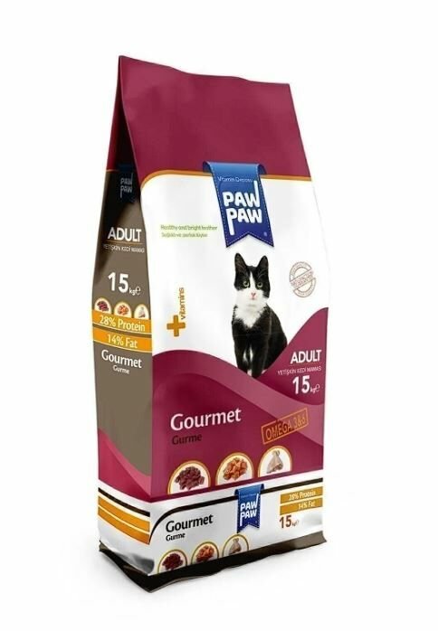 Paw Paw Gurme Renkli Kedi Maması 15 Kg
