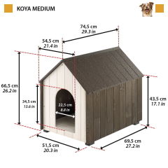 Ferplast Koya Ahşap Köpek Kulübesi M
