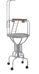 EUROGOLD Qh Pet Cage Papağan Sehpası Siyah Dövme