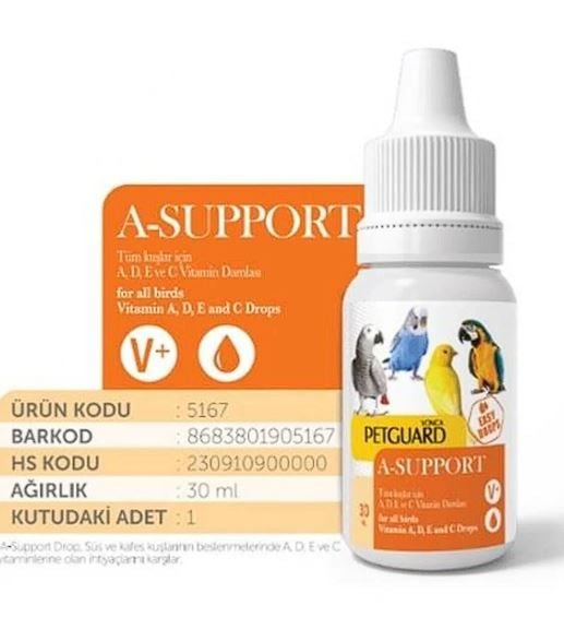 Petguard KUŞ VİT AST- SUPPORT 30ML