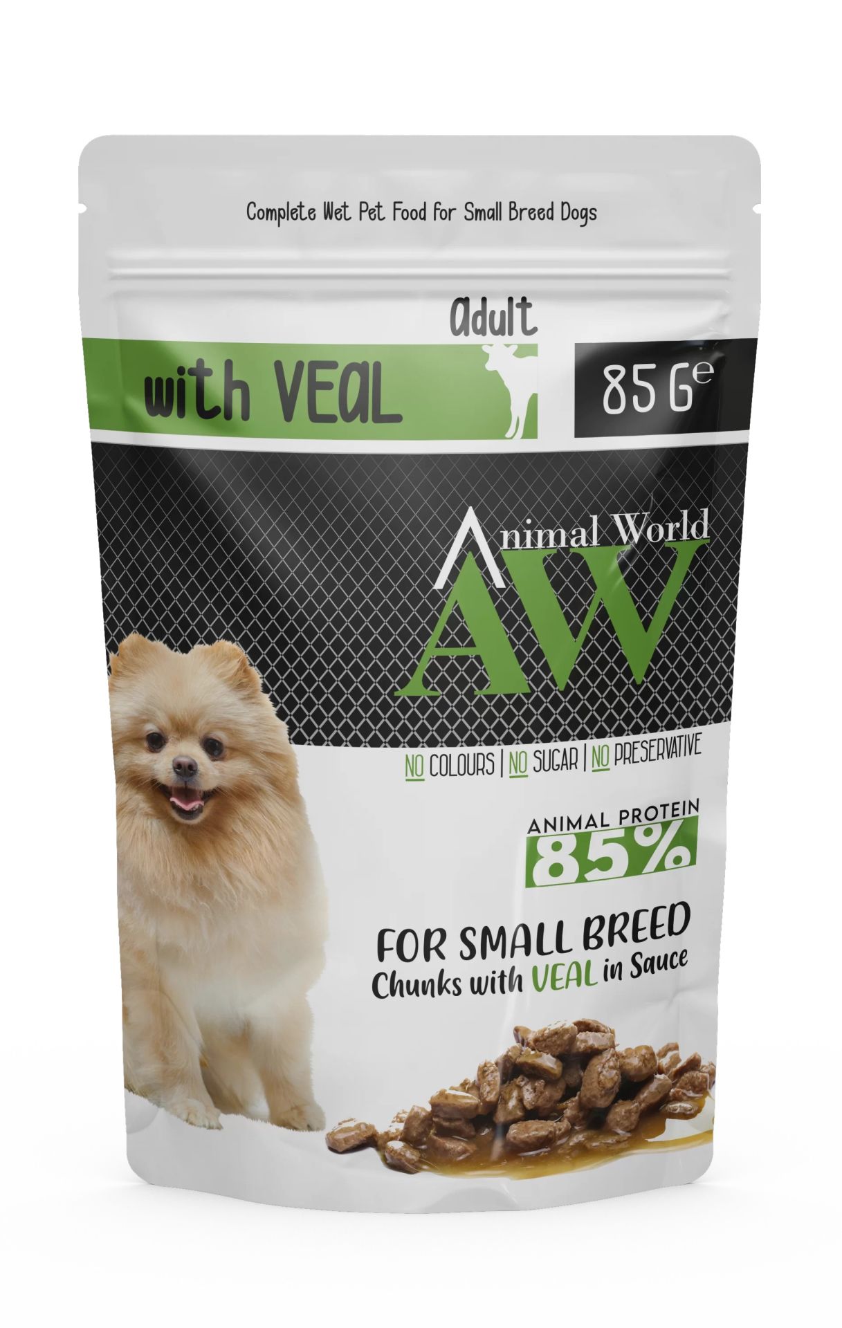 Animal World Dana Etli Küçük Irk Köpek Pouch Mama 80 gr