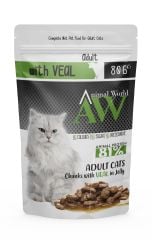 Animal World Jöle İçinde Parça Dana Etli Yetişkin Kedi Konservesi 80 Gr