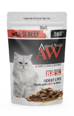 Animal World Jöle İçinde Parça Sığır Etli Yetişkin Kedi Konservesi 80 Gr