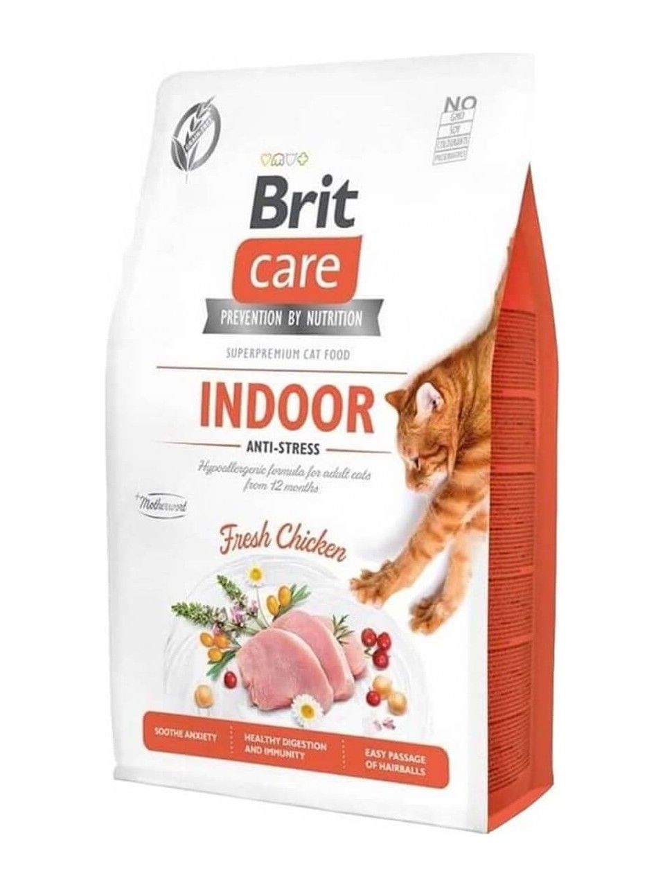 Brit Care Indoor Anti Stress Tavuklu Tahılsız Kedi Maması 2 Kg