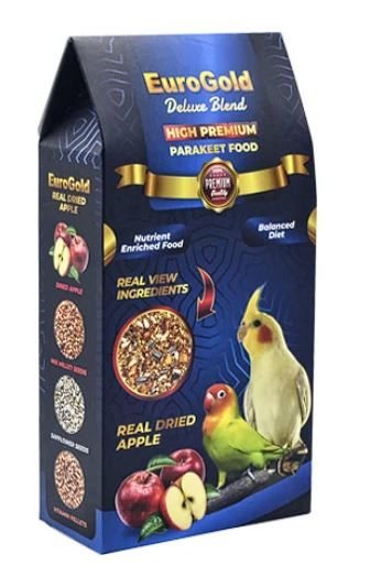 EuroGold Deluxe Elmalı Paraket Yemi 1000gr