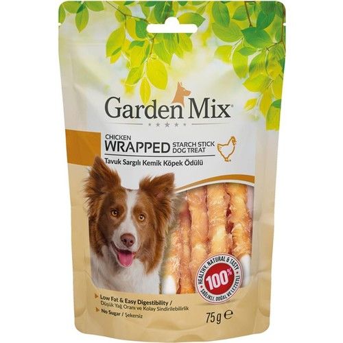 Garden Mix Tavuk Sargılı Kemik Köpek Ödülü 75 Gr