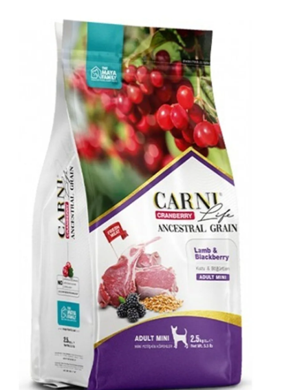 Carni Life Cranberry Düşük Tahıllı Lamb & Blackberry Mini Yetişkin Köpek Maması 2,5 Kg