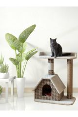 CatMozz Singapur Yuvalı Kedi Tırmalama Oyuncağı ve Evi