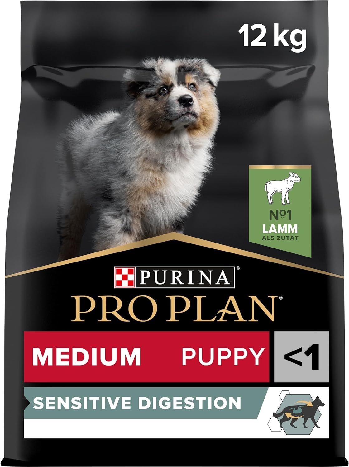 PRO PLAN® Medium Puppy Sensitive Digestion Kuru Yavru Köpek Maması Zengin Kuzu Eti İçeriği