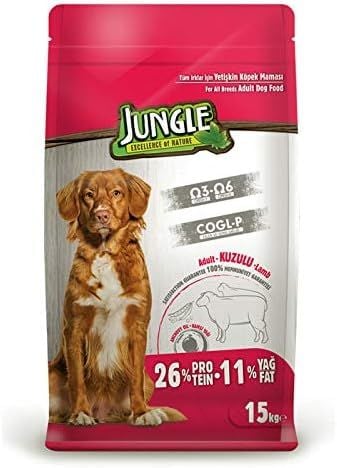 Jungle Kuzu Etli Yetişkin Köpek Kuru Maması 15 Kg