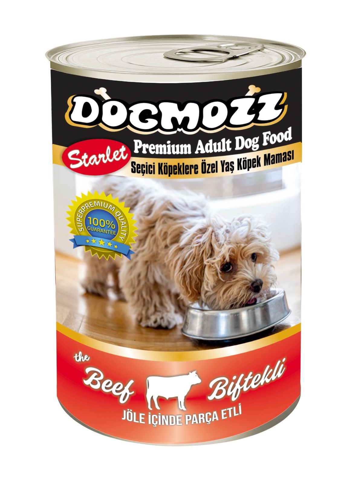 DogMozz Starlet Premium Tahılsız Şekersiz Biftekli Yetişkin Köpek Konservesi 415 Gr