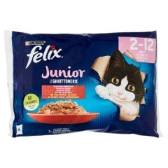 Felix Junior Multipack Sığır Etli Ve Tavuklu Yavru Yaş Kedi Maması 85 Gr x 4 Adet