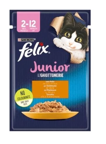 Felix Pouch Jöle İçinde Tavuklu Yavru Kedi Konservesi 85 Gr