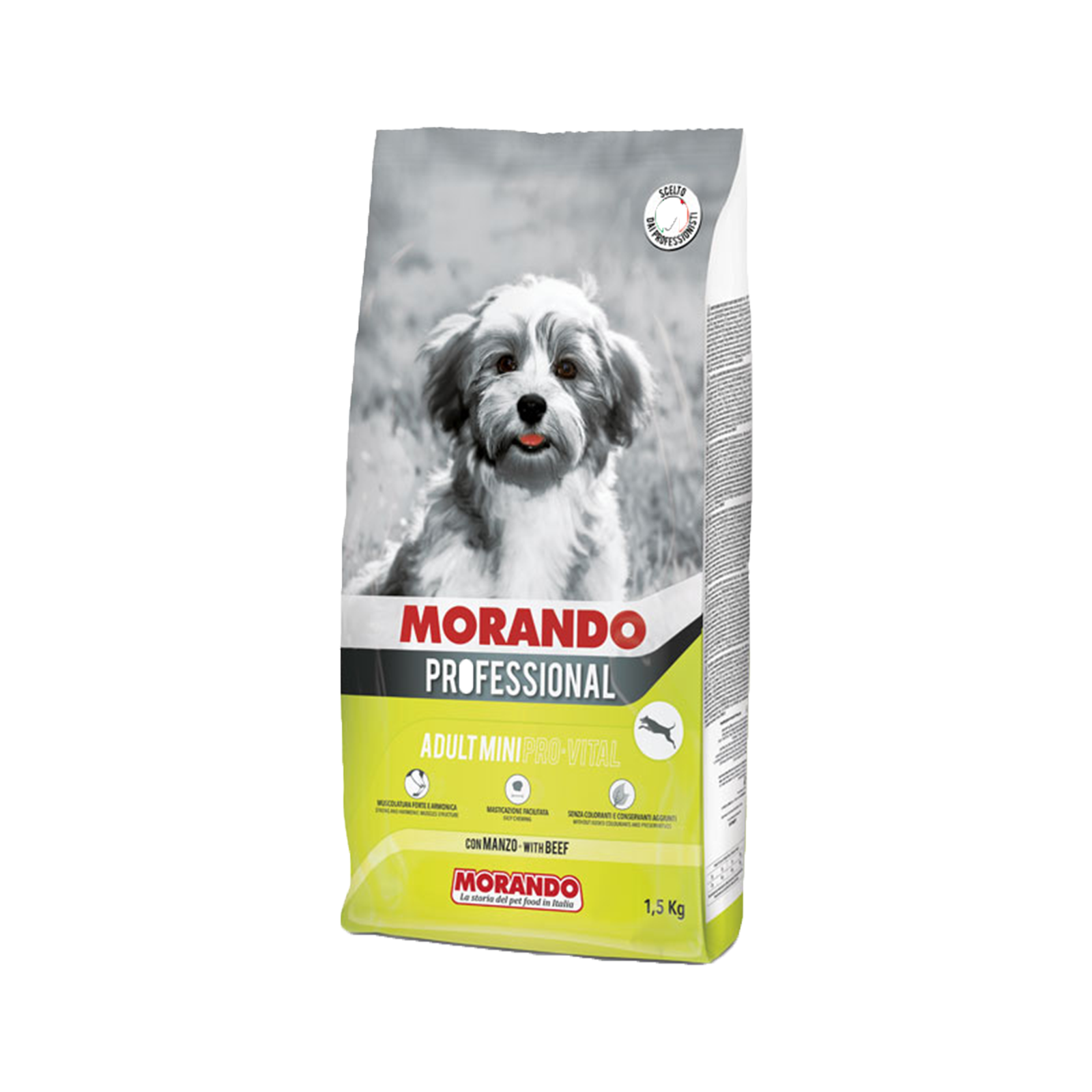 MORANDO Biftekli Yetişkin Küçük Irk Köpek Maması 1,5kg