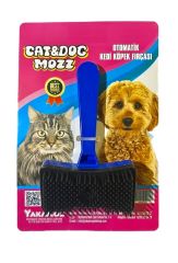 Cat&DogMozz Otomatik Tek Tuşla Kolay Temizlenebilen Turuncu Kedi Köpek Fırça Tarağı