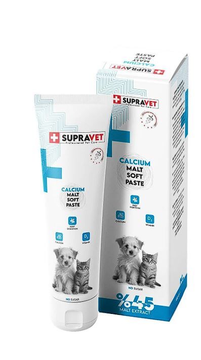 Supravet Calcium Kedi ve Köpekler İçin Kalsiyum Malt Paste 100 Gr