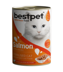 Bestpet Gravy Sterilised Parça Somonlu Kısır Kedi Konservesi 400 Gr