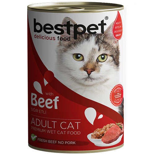 Bestpet Sığır Etli Yetişkin Kedi Konservesi 400 Gr