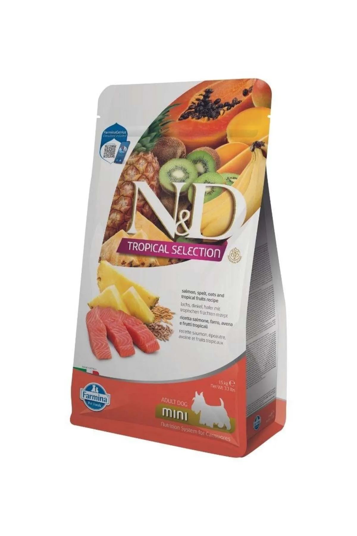 N & D Tropical Adult Mini Somonlu Köpek Maması 1,5kg