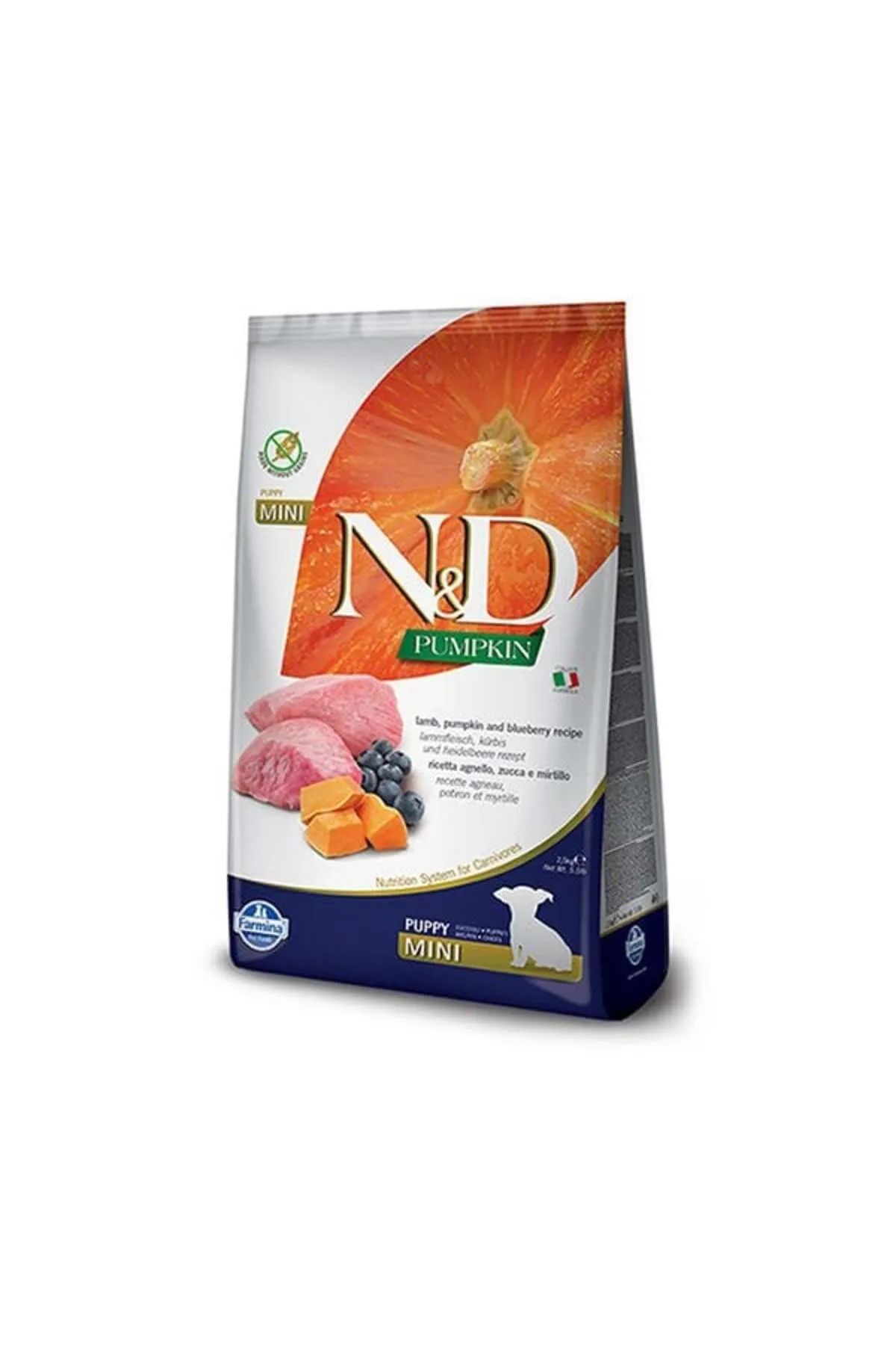 N & D Pumpkin Balkabaklı Kuzu Etli Küçük Irk Yavru Köpek Maması 2.5 Kg