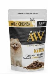 Animal World Sos Içinde Parça Tavuk Göğüslü Küçük Irk Köpek Yaş Mama 85 Gr