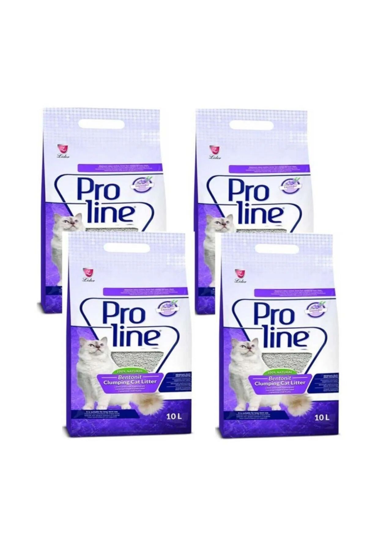 Proline Lavanta Kokulu Bentonit Kedi Kumu 10 Lt 4 Adet