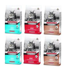 MORANDO Yetişkin Kedi Maması-biftekli&tavuklu-tavşanlı-balıklı 6 adet 2 kg