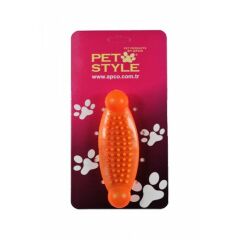Pet Style  Yumuşak Tırtıklı Turuncu Köpek Diş Isırma Oyuncağı