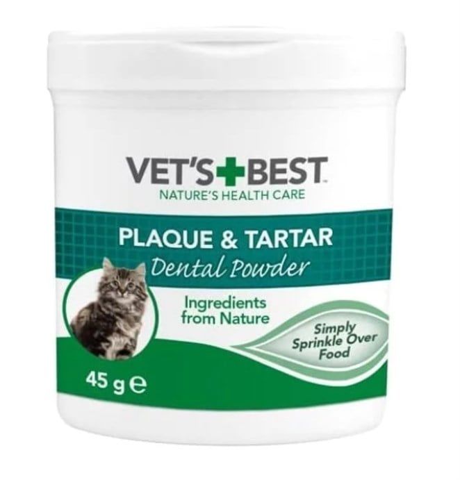 Vet's Best Kediler Için Plak Ve Tartar Önleyici Ağız Bakım Tozu 45 Gr