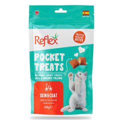 Reflex Pocket Treats Skin Coat Deri ve Tüy Sağlığı Kedi Ödülü 60 Gr