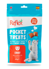 Reflex Pocket Treats Choosy Seçici Kediler için Tavuklu Kedi Ödülü 60 Gr