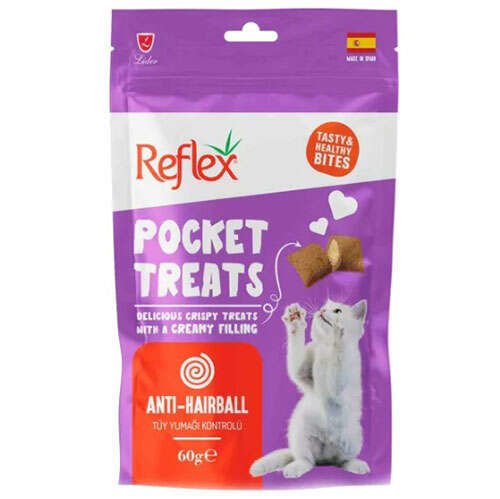 Reflex Pocket Treats Anti Hairball Kedi Ödülü 60 gram