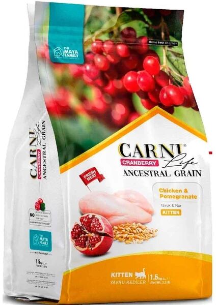 Carni Life Kitten 5 Kg Tavuk Nar Kızılcık